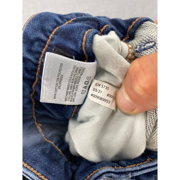 Express Jogger Jeans Super High Rise Womens 8R Dark Wash Baggy Barrel Leg Denim - Picture 4 of 8